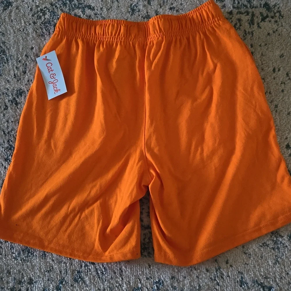 NWT Cat & Jack Orange Athletic Shorts Elastic Waistband